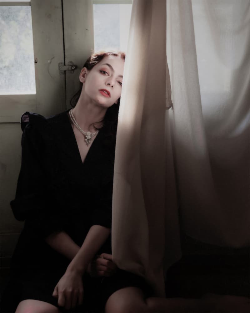 Elegant Woman Portrait by Masayuki Kato — canvas wall art