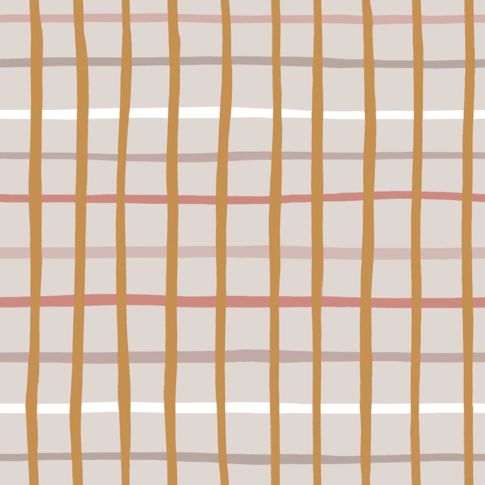 Warm Modern Plaid by Menina Lisboa — canvas wall art