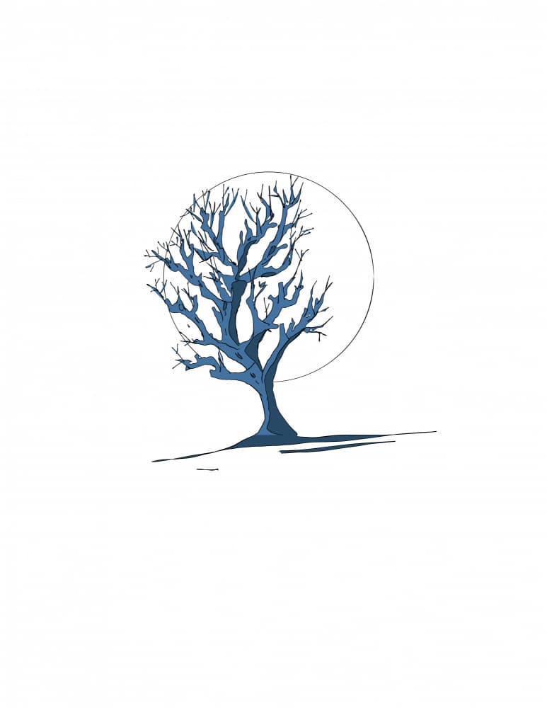 Blue Winter Moon by Nicholas — canvas wall art