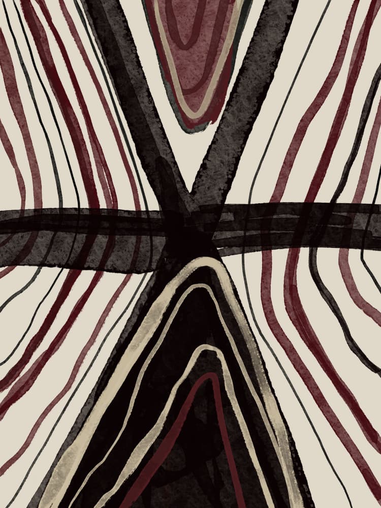 Intersecting Organic Forms by Gemma Bardot — canvas wall art