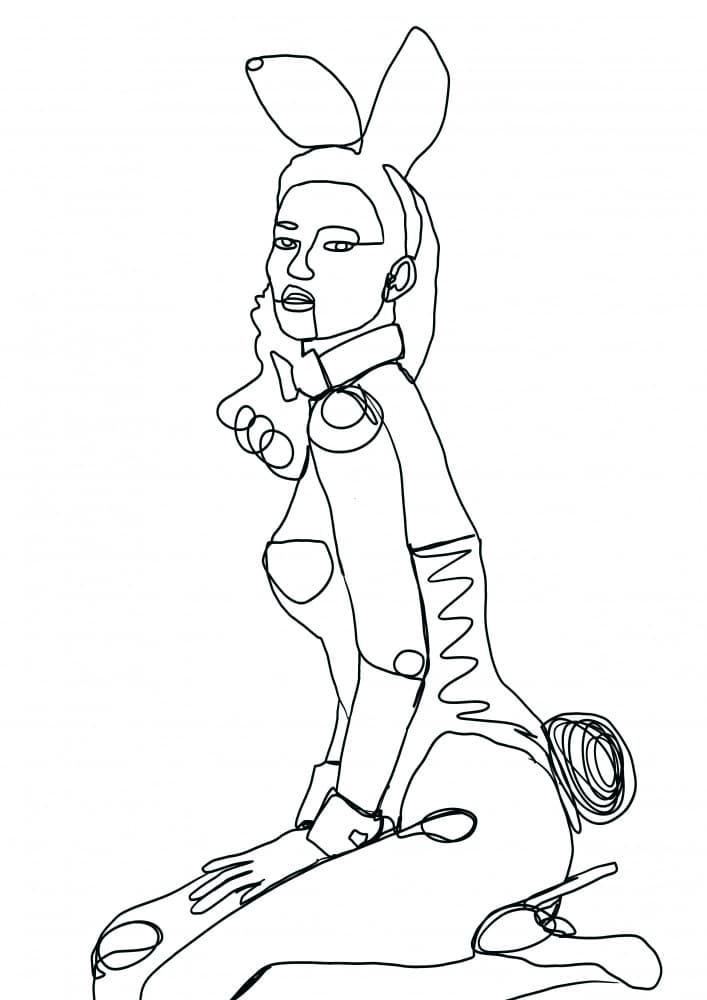 Robot Bunny Girl by Sharyn Bursic — canvas wall art