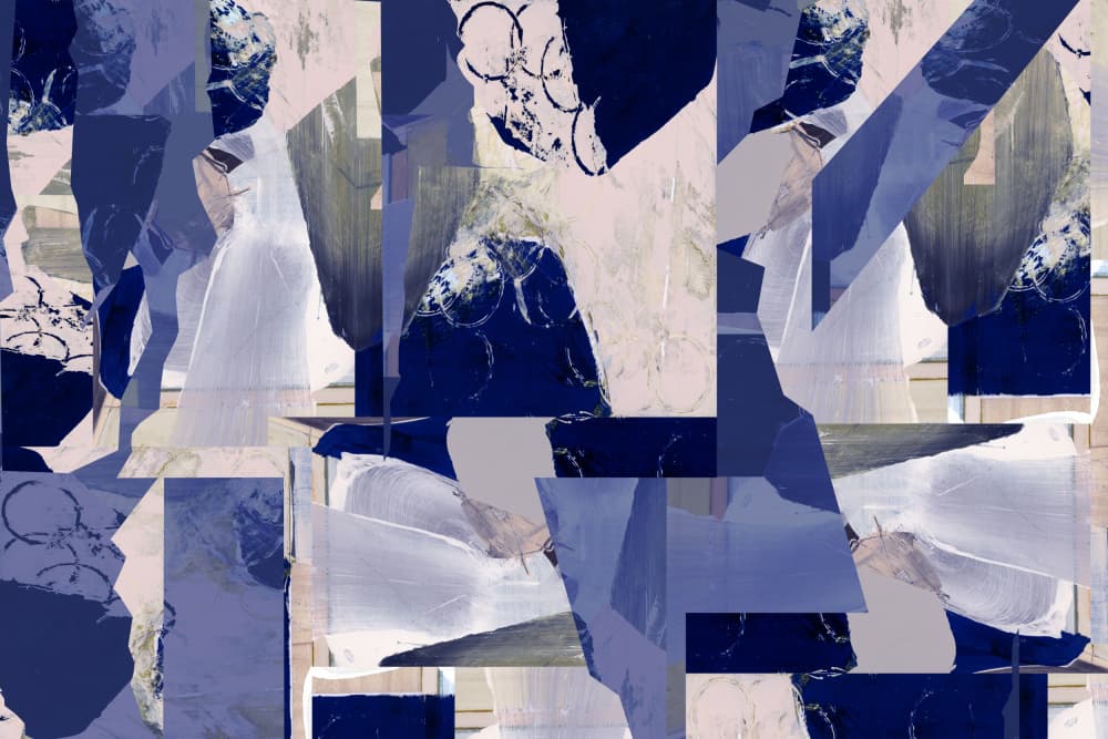Serene Blue Abstraction by cartissi — canvas wall art