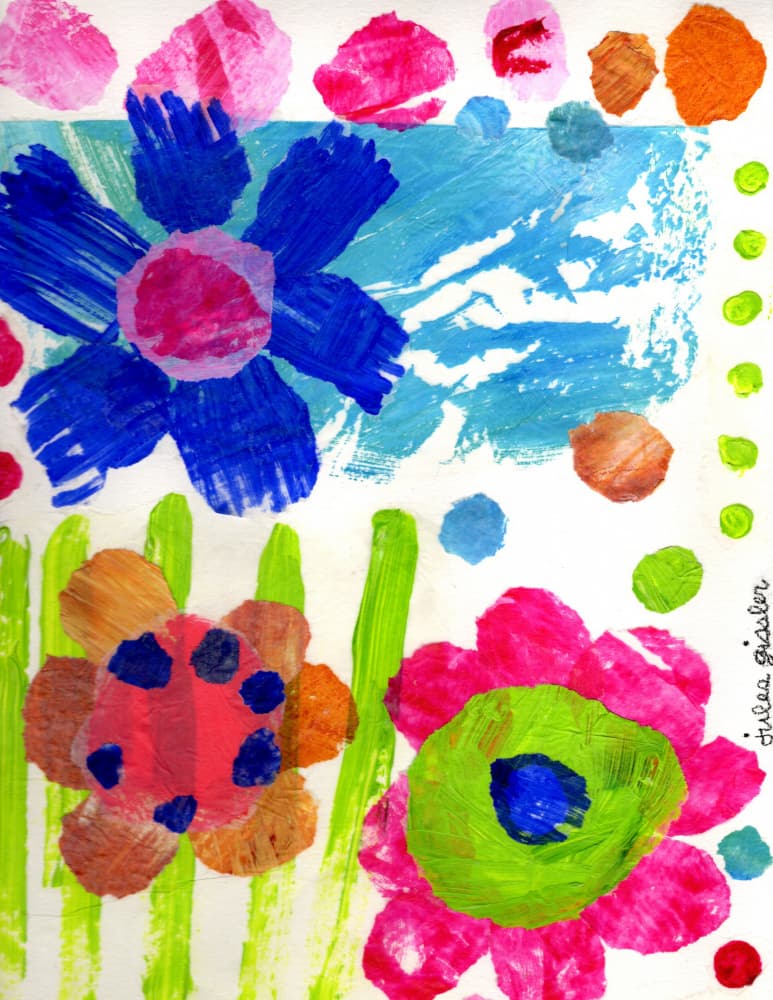 Cheerful Floral Garden by Jules Gissler — canvas wall art