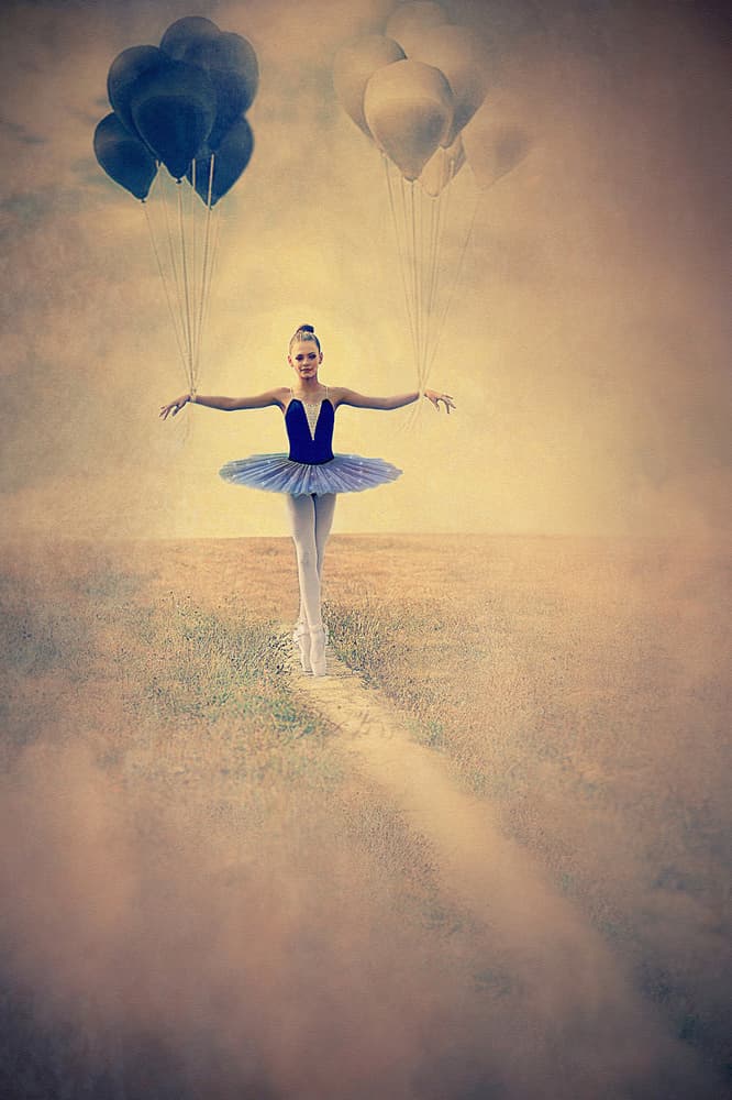Dreamy Ballerina Balloons by Adela  Lia Rusu — canvas wall art