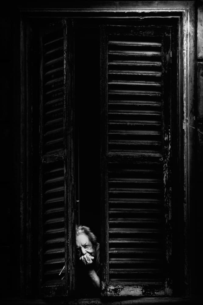 Old Man At Window by Antonio Grambone — canvas wall art