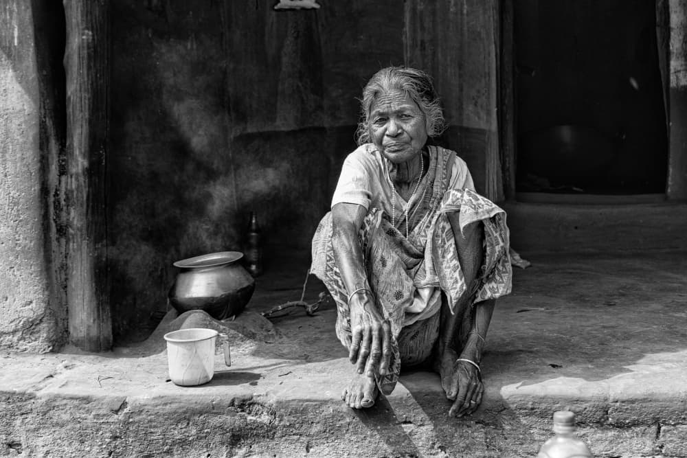 Village woman by Shaibal Nandi — canvas wall art