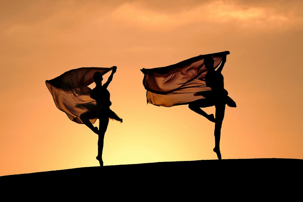 Golden Hour Ballet by Ayhan Senbayrak — canvas wall art