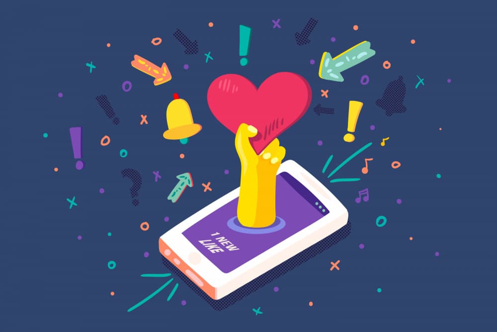 Digital Heart Notification by Marika Barsrsind — canvas wall art