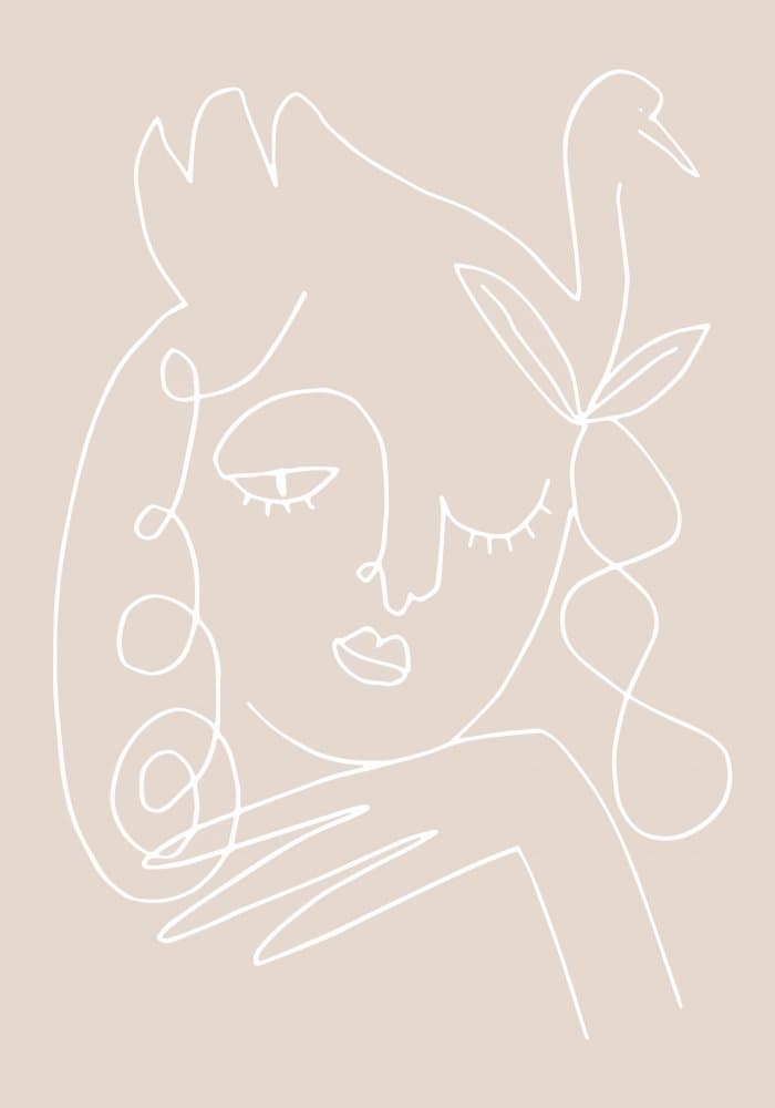 Elegant Swan Woman by Pictufy Studio II — canvas wall art