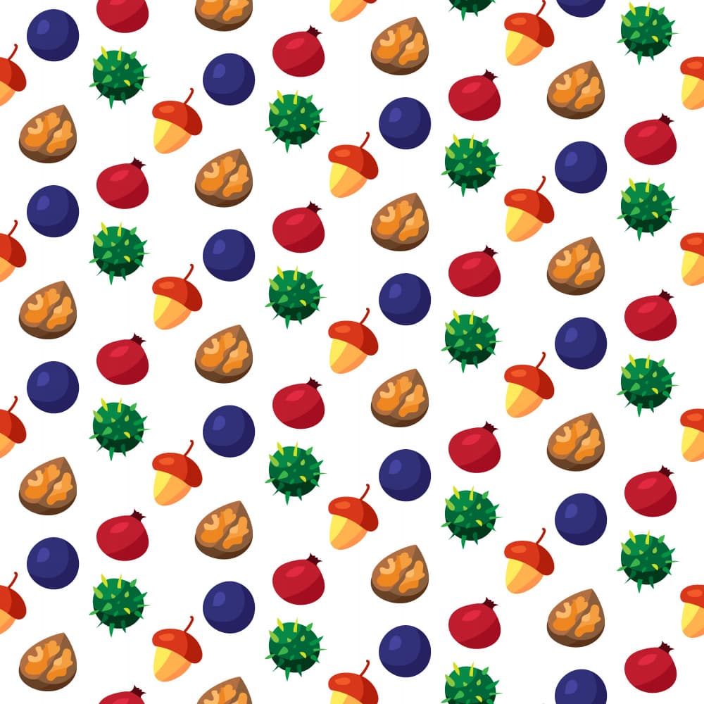 Colorful Autumn Pattern by Marika Barsrsind — canvas wall art