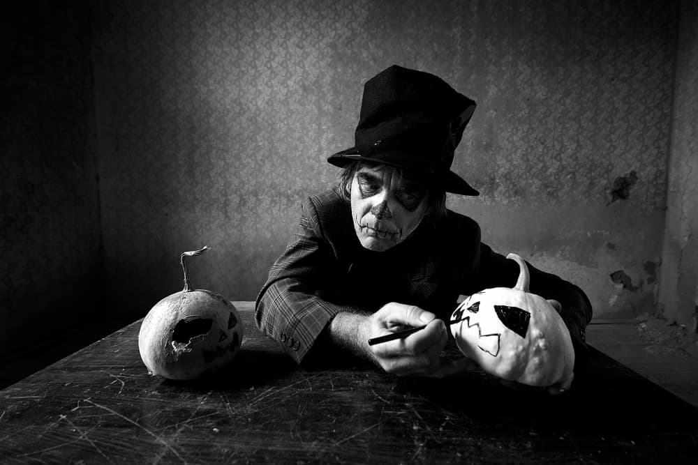 Spooky Halloween Pumpkin Man by mario grobenski - psychodaddy — canvas wall art