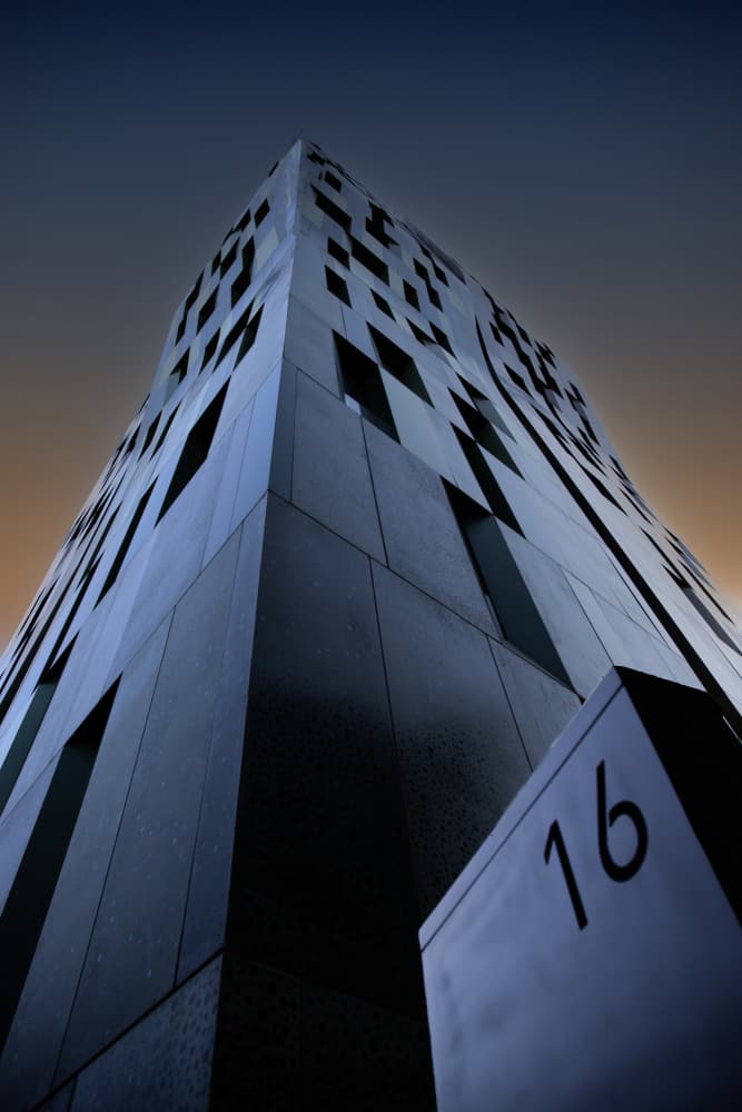 Modern Geometric Building by Clas Gustafson PRO — canvas wall art