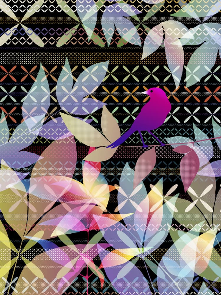Vibrant Bird Among Leaves by Angelo Cerantola — canvas wall art