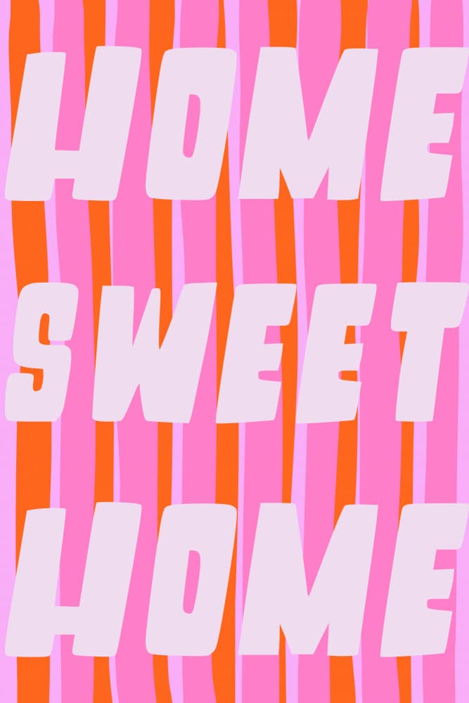 Home Sweet Home Quote by Treechild — canvas wall art