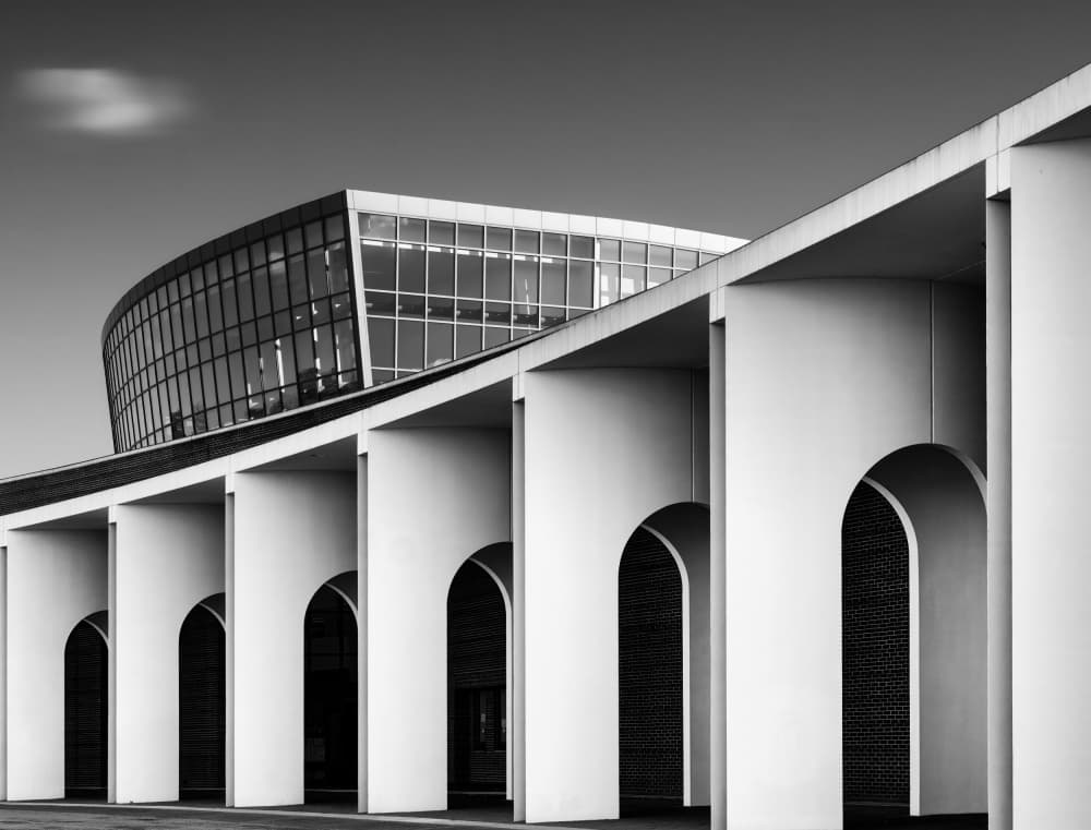Curved Modern Architecture by Yi Pan — canvas wall art