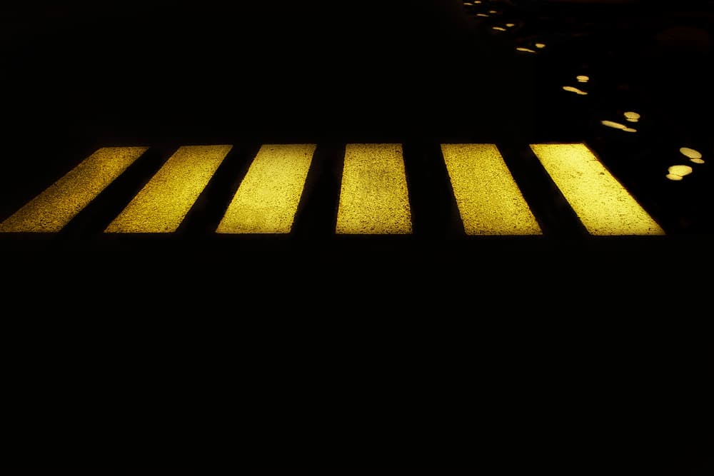 Glowing Street Lines by Jef Flour — canvas wall art