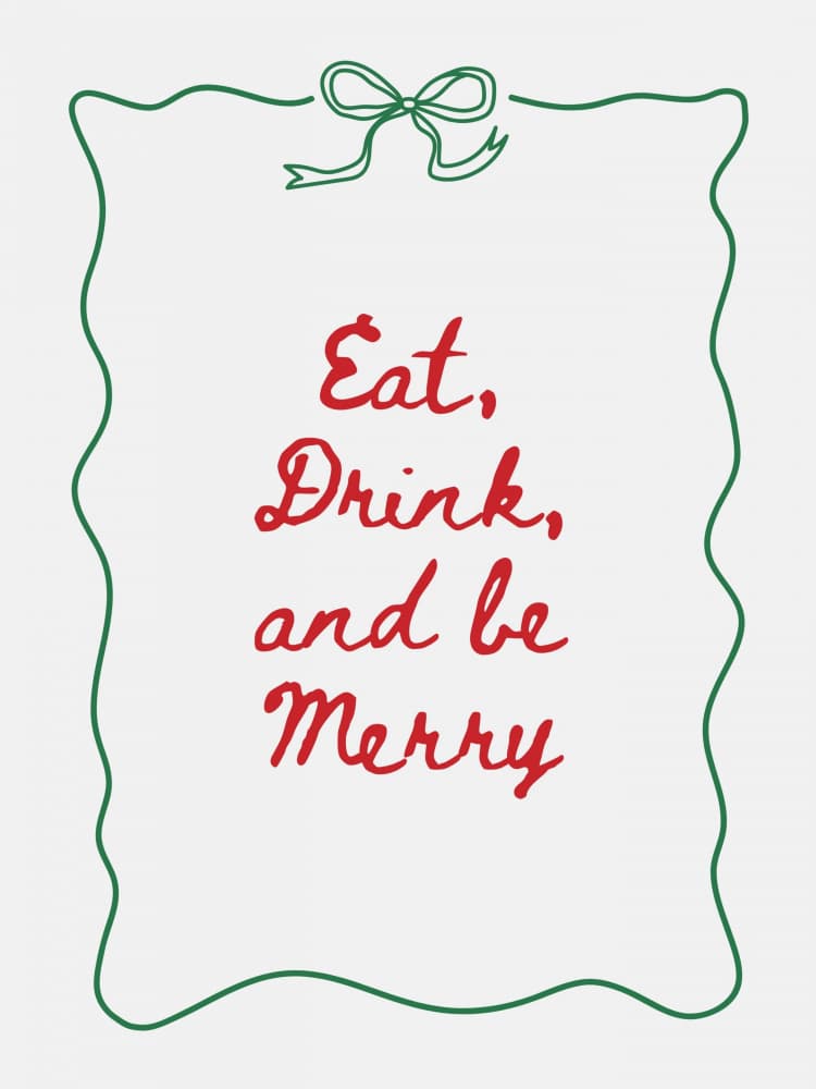 Eat Drink and Be Merry by Jolly and Dash — canvas wall art