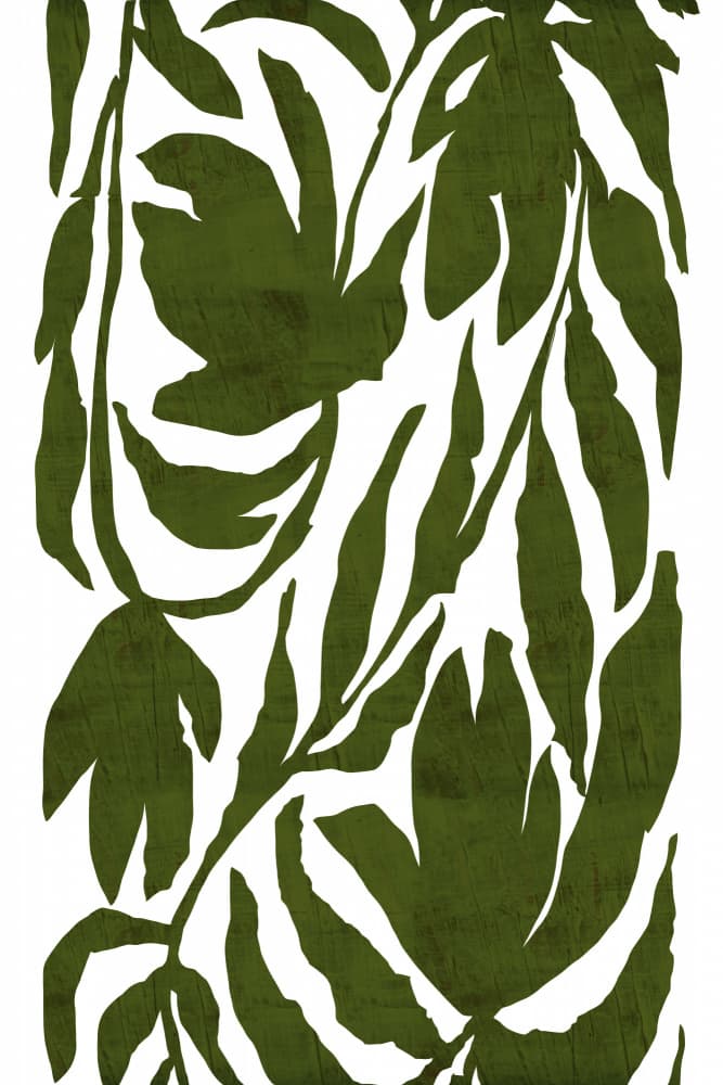 Olive Green Foliage Pattern by cartissi — canvas wall art