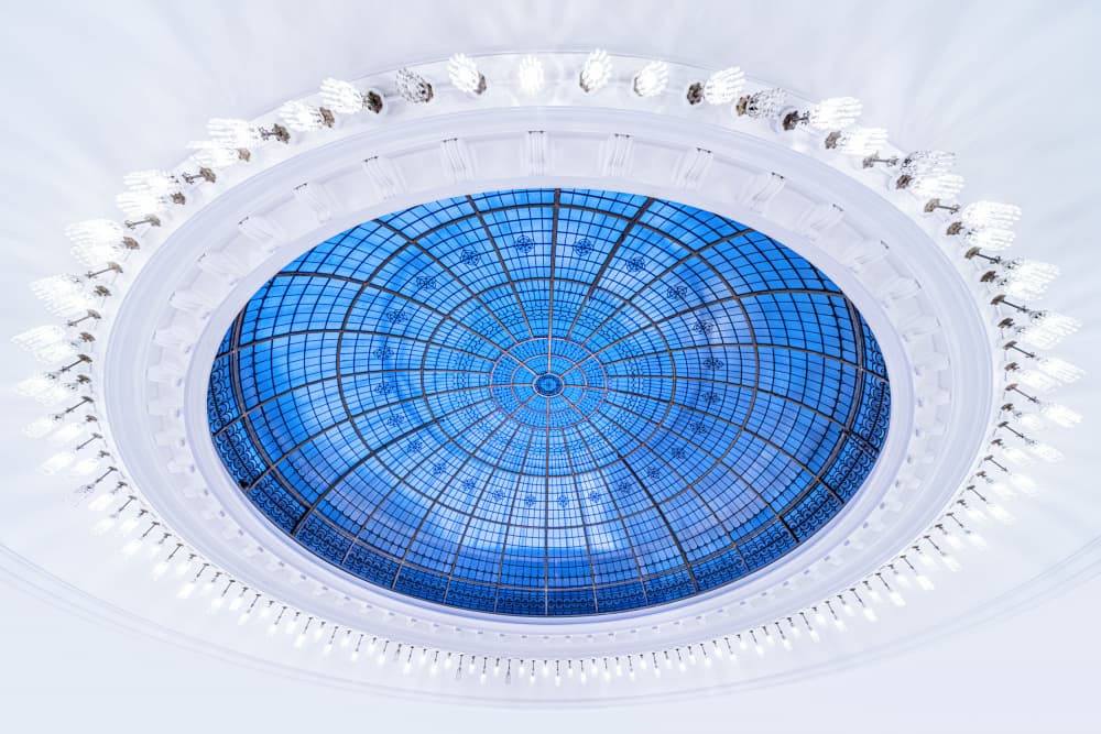 Elegant Blue Ceiling Dome by fotomarion — canvas wall art