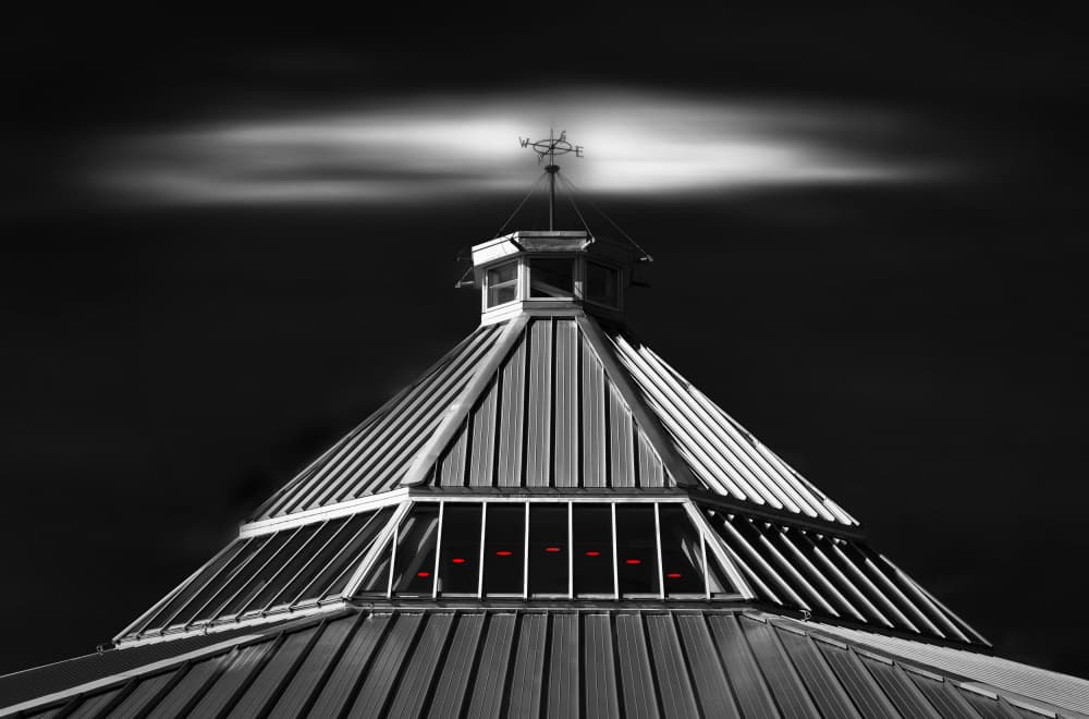 Modern Cupola Red Accents by Hans-Wolfgang Hawerkamp — canvas wall art