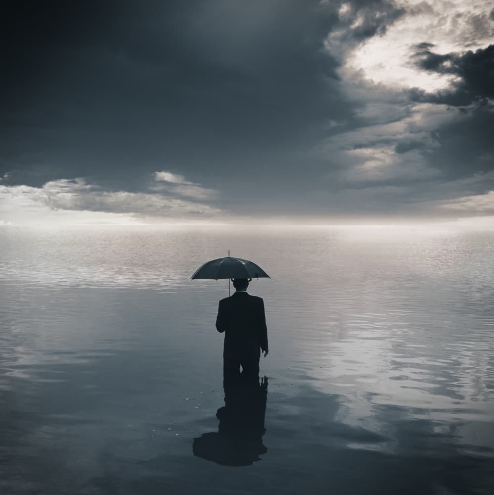 Man Under Stormy Sky by Roland Helerand — canvas wall art