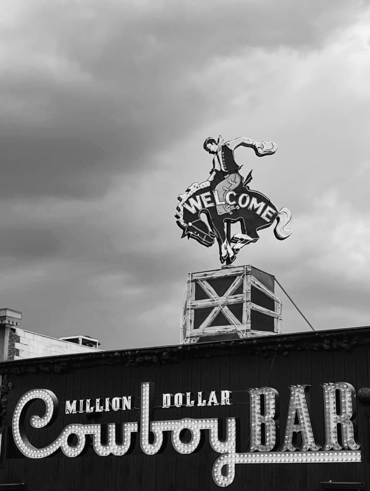 Iconic Million Dollar Cowboy Bar by Del Mundo Imagery — canvas wall art