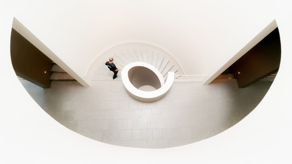 Minimalist Spiral Architecture by Andy Bauer — canvas wall art