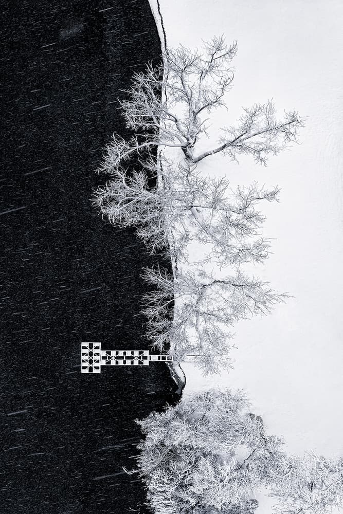 Stark Winter Pier by Mei Xu — canvas wall art