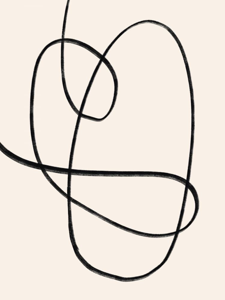 Abstract Flowing Line by Little Dean — canvas wall art