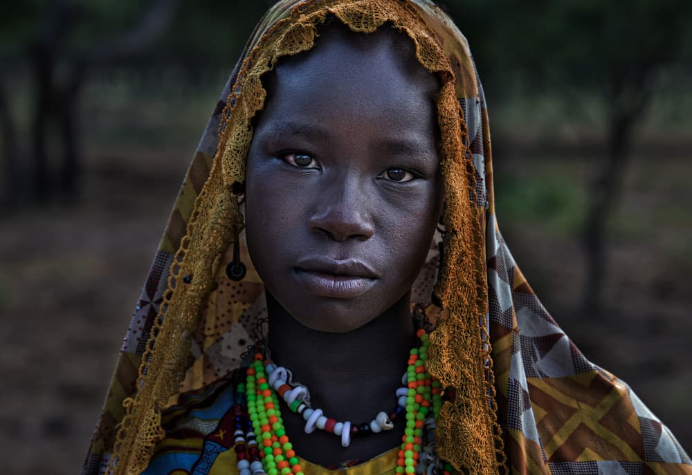 Beaded African Girl by Joxe Inazio Kuesta Garmendia — canvas wall art