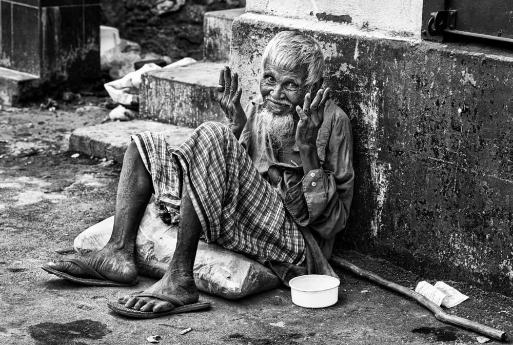 Old Man's Street Smile by Joxe Inazio Kuesta Garmendia — canvas wall art