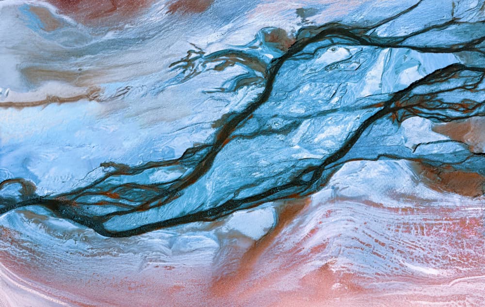 Braided River Flow by Catherine Wang — canvas wall art
