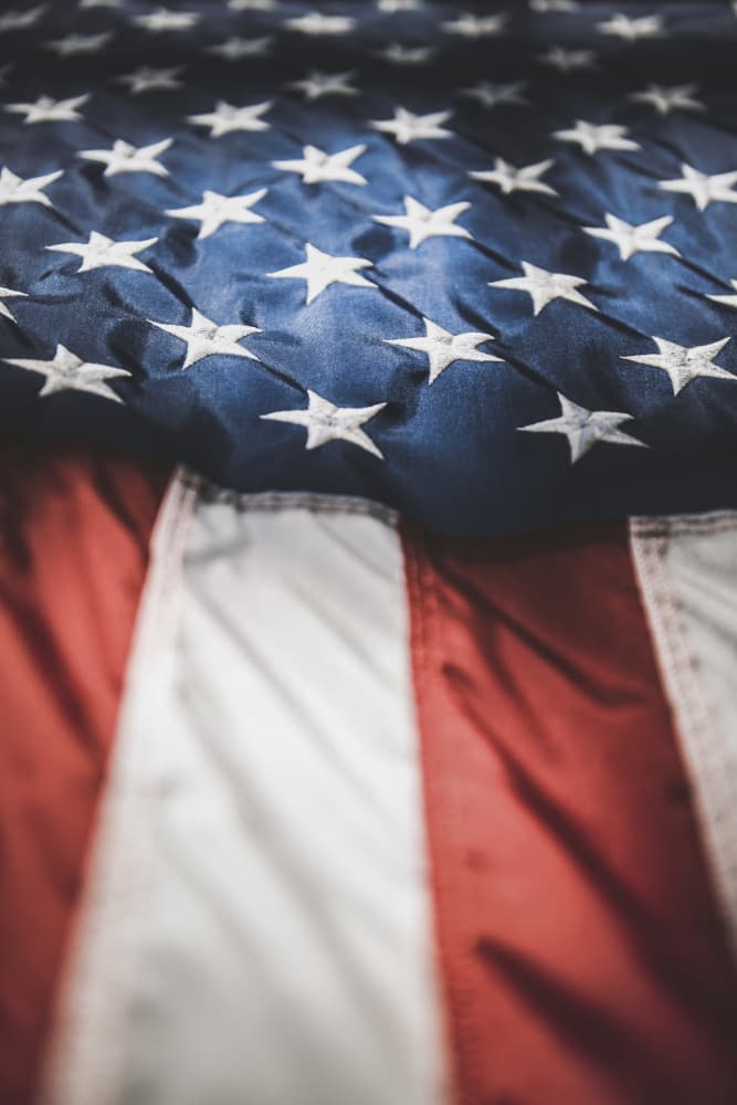 Patriotic American Flag by Tim Mossholder — canvas wall art