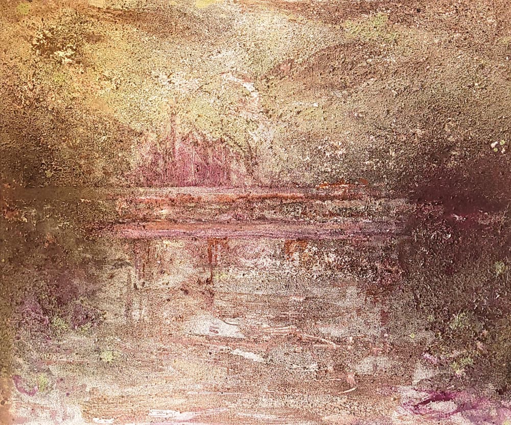 Misty Lake Reflection by Wayne Sleeth — canvas wall art