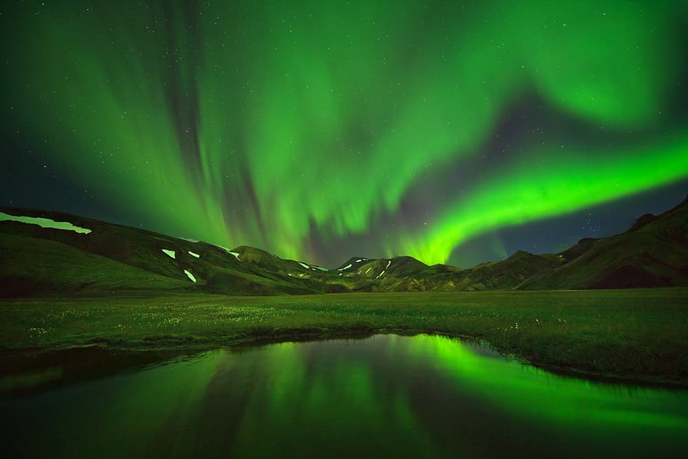 Dancing Aurora Reflections by Mirko Vecernik — canvas wall art