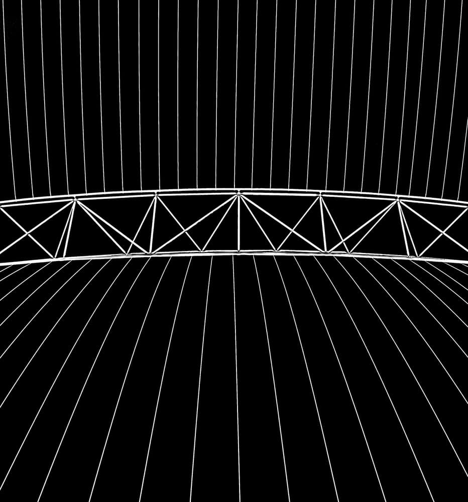 Geometric Wireframe Bridge by Kahar Lagaa — canvas wall art
