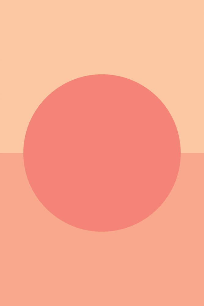 Abstract Peach Circle by Pictufy Studio — canvas wall art