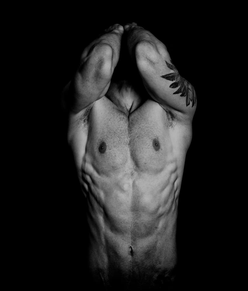 Muscular Form in Contemplation by Babak Haghi — canvas wall art