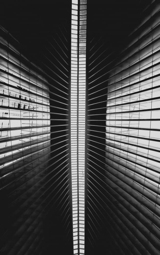 Converging Architectural Lines by Emma Zhao — canvas wall art