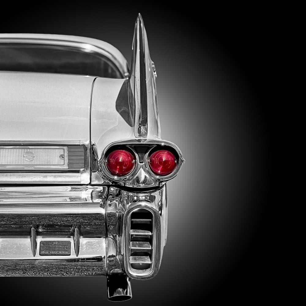 Classic Red Taillights by Roland Weber — canvas wall art