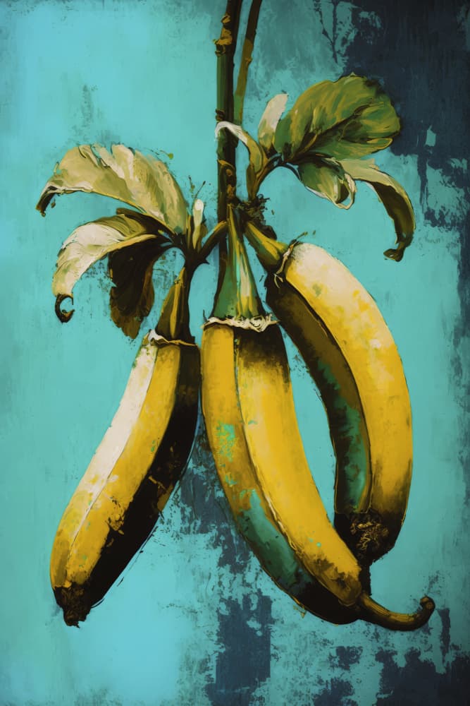 Banana Blues by Treechild — canvas wall art