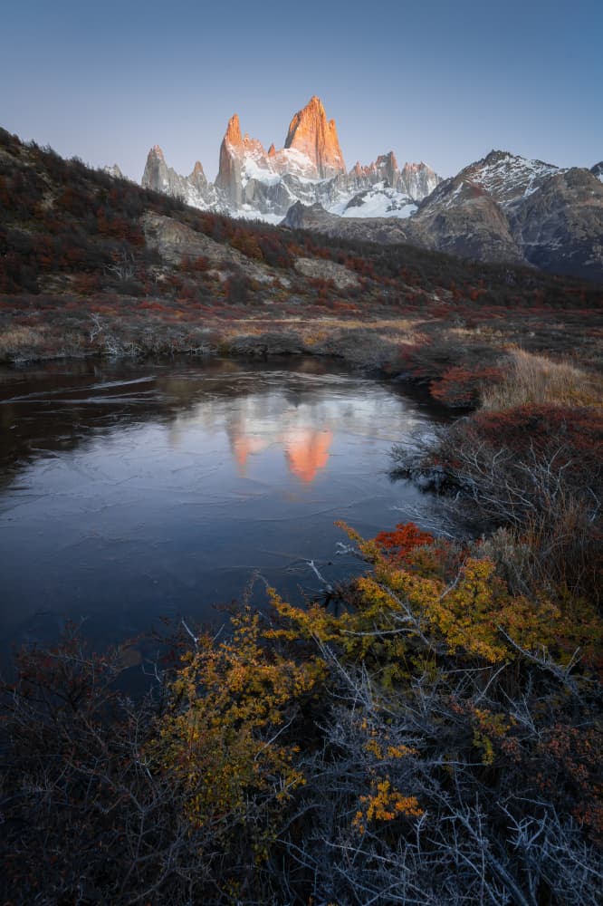 Golden Peaks Reflection by Yongnan Li （李永男） — canvas wall art