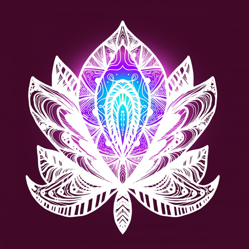 Vibrant Lotus Mandala by Marika Barsrsind — canvas wall art