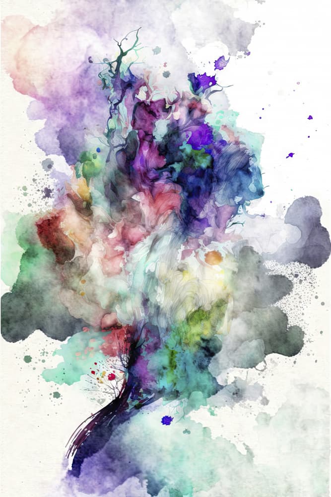 Vibrant Abstract Watercolor by Mauro — canvas wall art