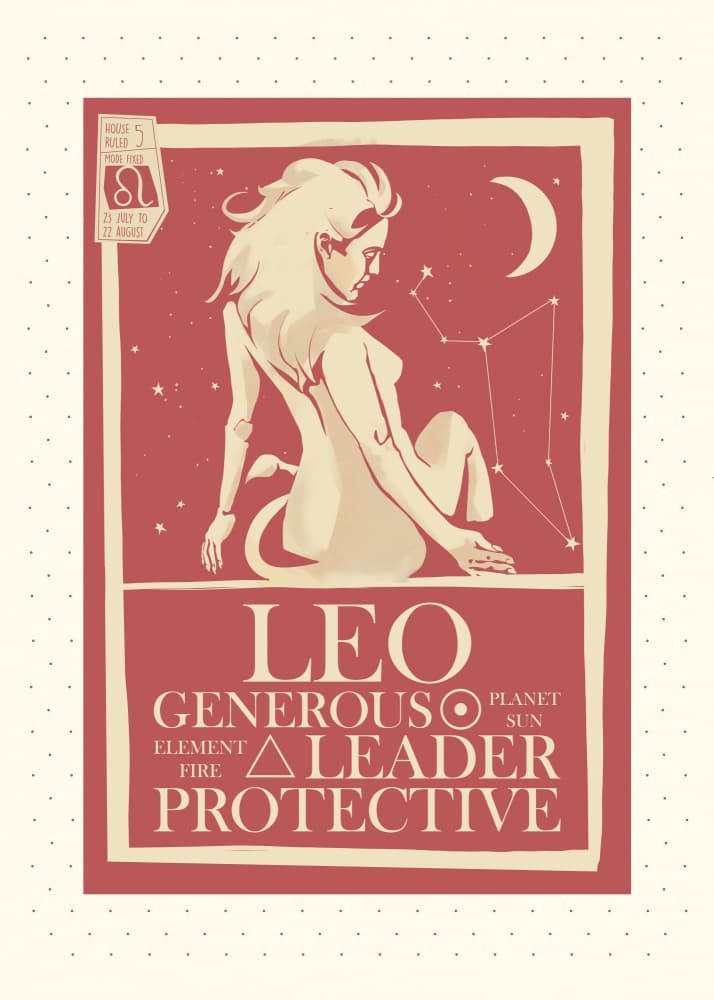 Leo Poster by Dion Gem — canvas wall art