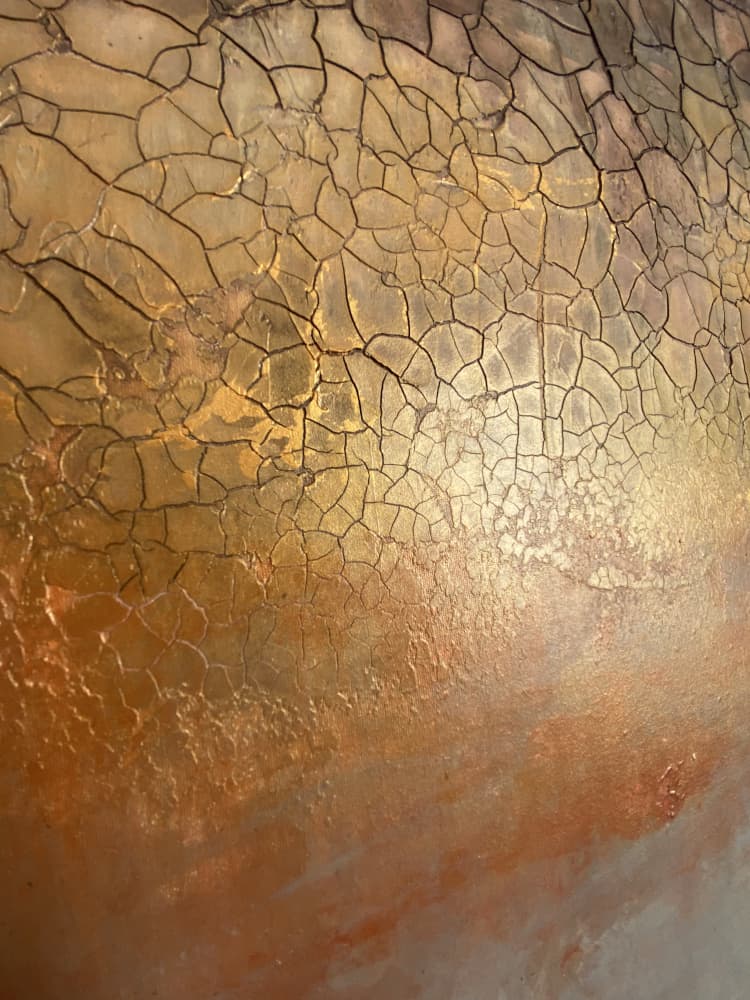 Golden Cracked Earth by Gabriela Aleksandra Szuba — canvas wall art