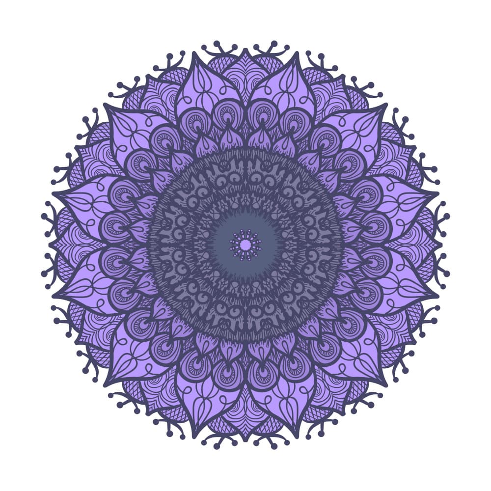 Spiritual Lavender Mandala by Marika Barsrsind — canvas wall art