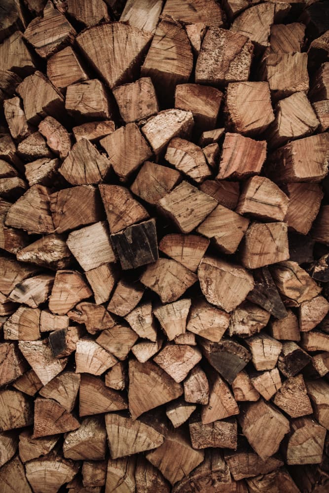 Rustic Wood Stack by Tim Mossholder — canvas wall art