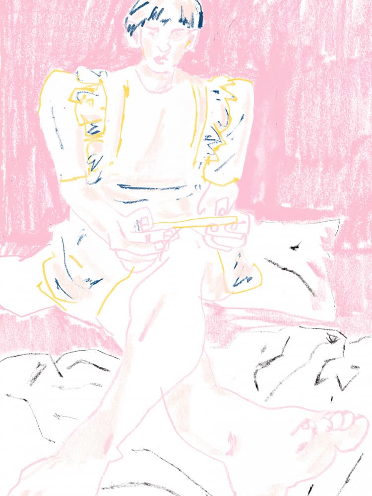 Young Woman Gaming by Francesco Gulina — canvas wall art