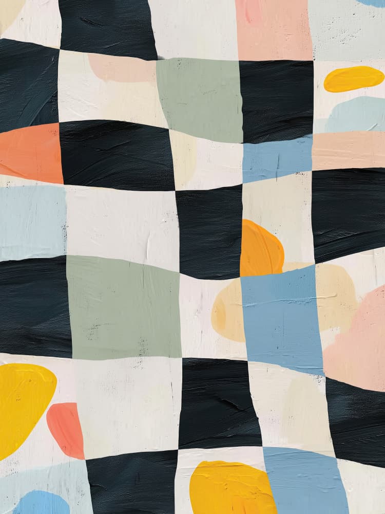 Textured Color Blocks by Nadjaa — canvas wall art